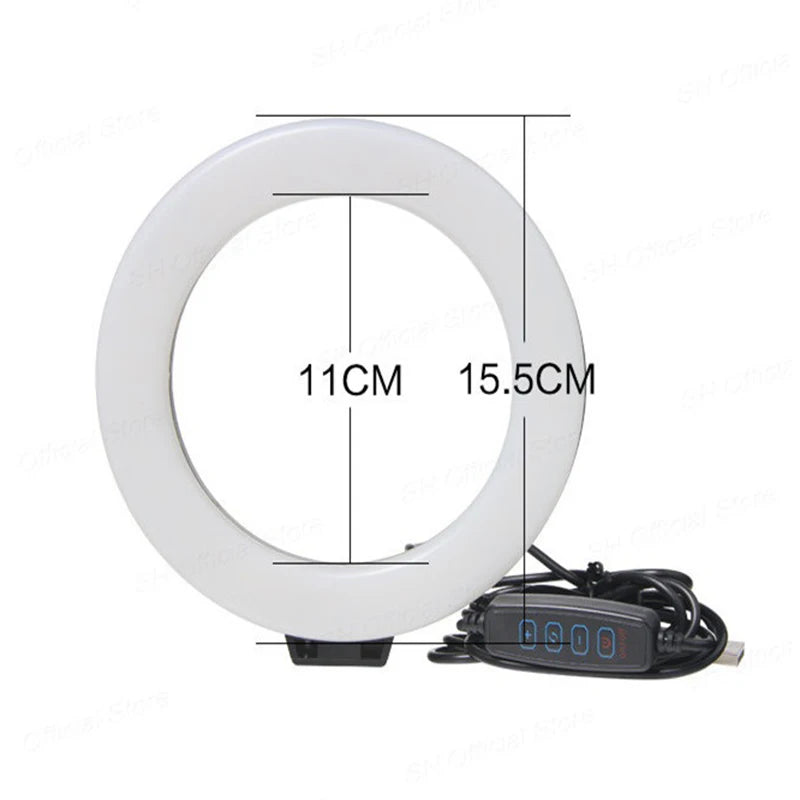 6-Inch LED Selfie Ring Light with Tripod Stand