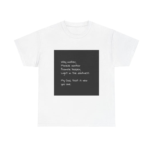 Poetic Chalkboard Quote Tee — “My God, that’s who you are”