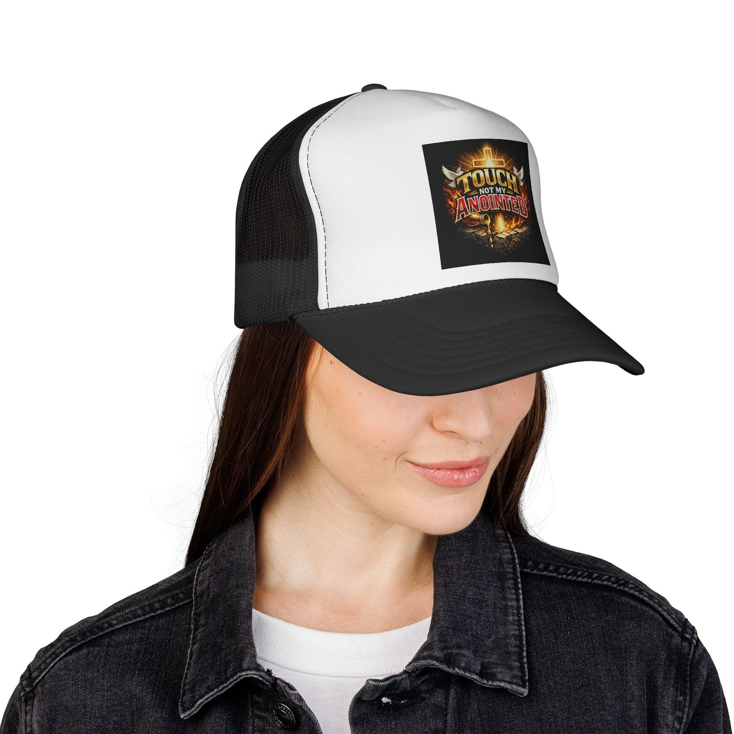 Anointed Trucker Hat — "Touch Not My Anointed" Christian Baseball Cap