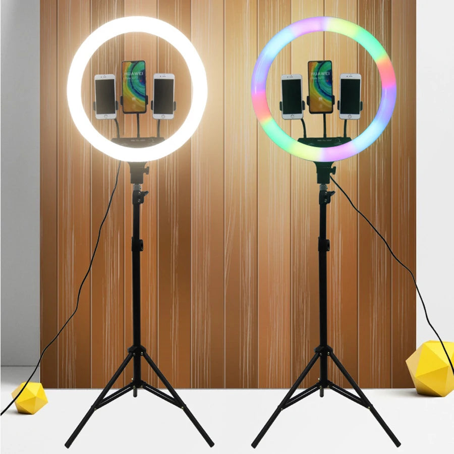 RGB Ring Light with Remote Control (10", 12", 14")