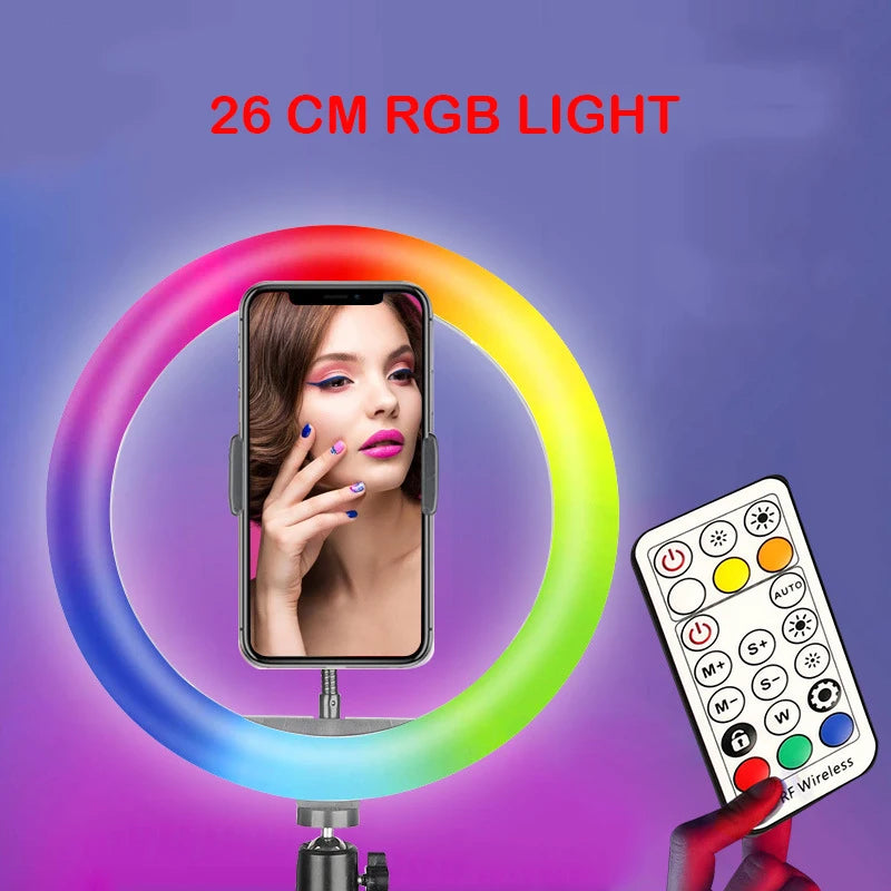 RGB Ring Light with Remote Control (10", 12", 14")