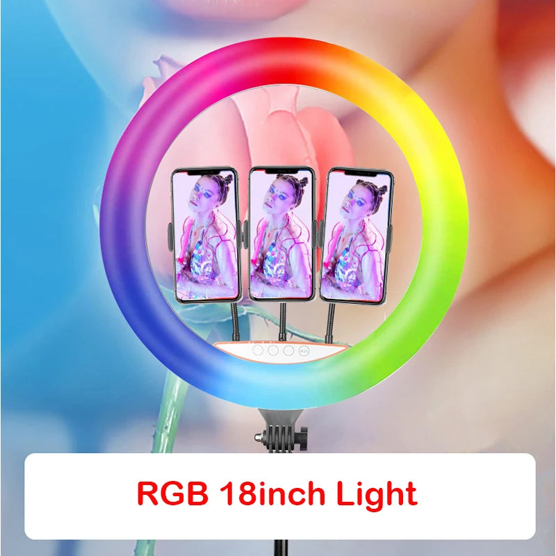 RGB Ring Light with Remote Control (10", 12", 14")
