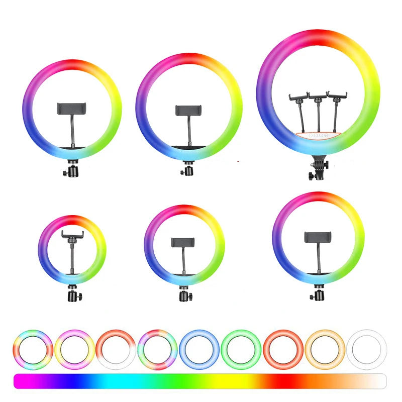 RGB Ring Light with Remote Control (10", 12", 14")