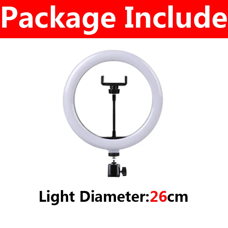 Dimmable USB Ring Light with Phone Holder - Makeup & Live Streaming