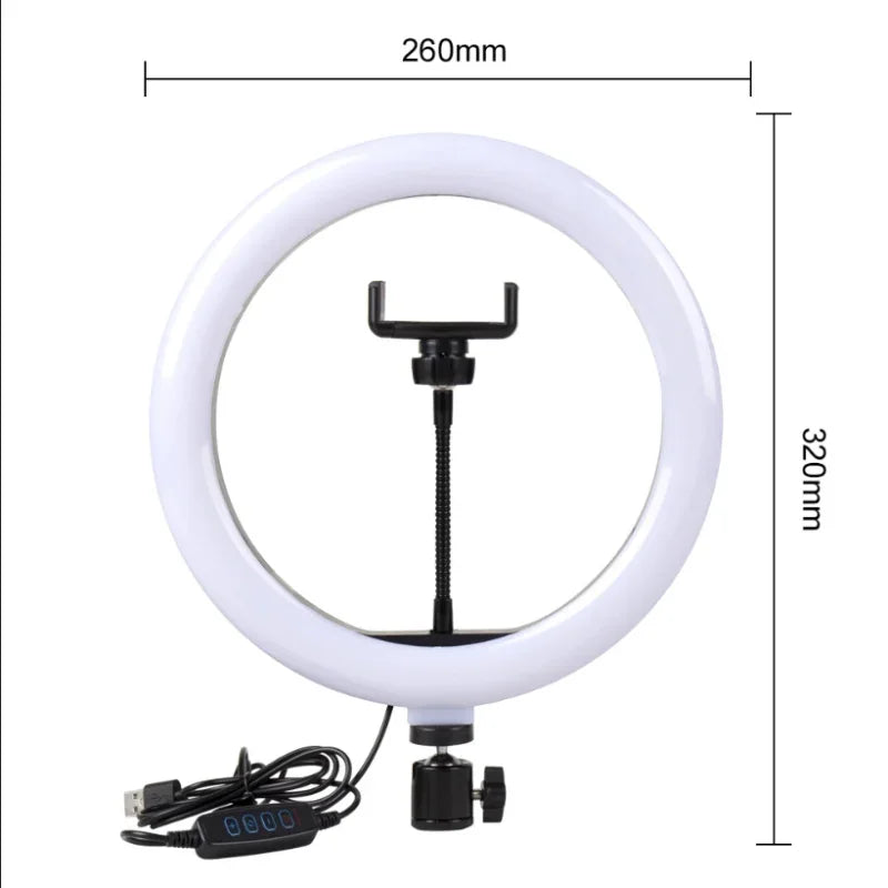 8"/10" RGB Selfie Ring Light with Tripod Phone Stand