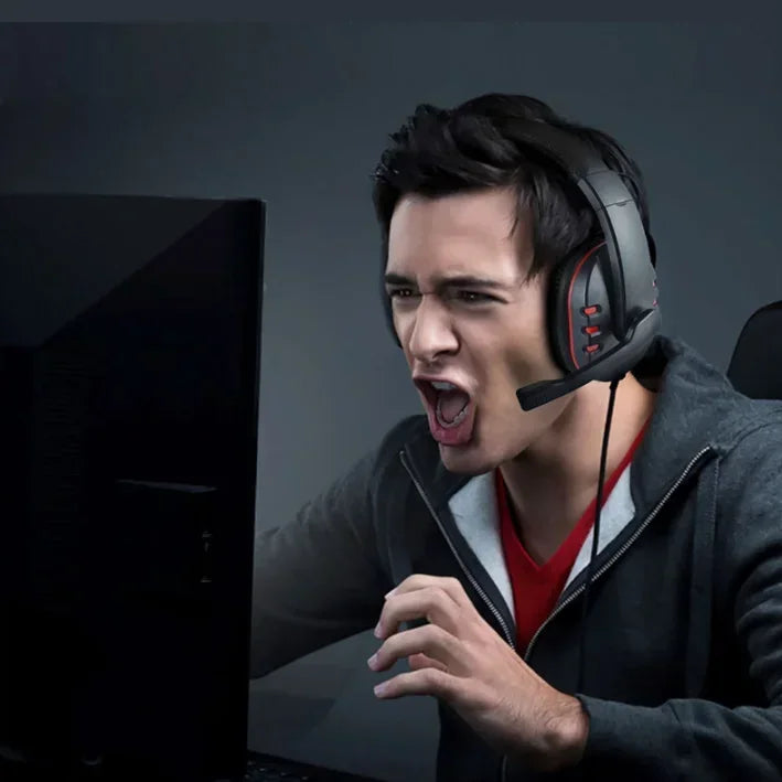 Wired Gaming Headset with Noise-Cancelling Mic — 3.5mm for PS4, PC & Mobile