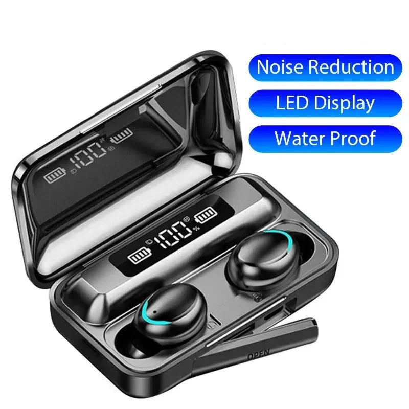 F9 TWS Wireless Earbuds — LED Display, Noise Reduction, Waterproof Bluetooth 5.0