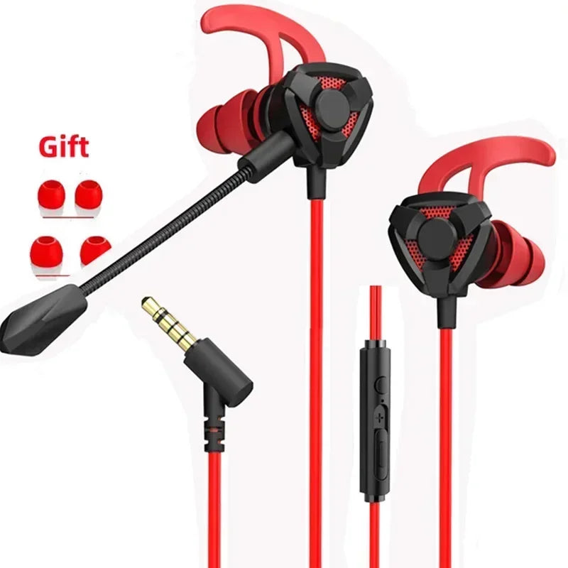 VIKEFON In-Ear Gaming Earbuds with Mic — Wired 3.5mm for PS4, PUBG & Mobile