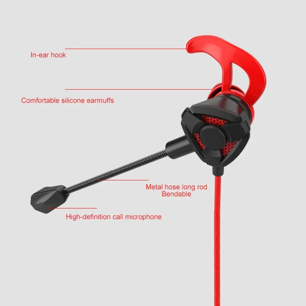 VIKEFON Pro Gaming Earbuds with Mic — Wired In-Ear for PS4, PUBG & CSGO