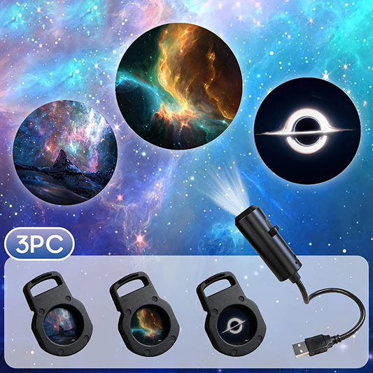 LED Galaxy Projector Night Light 1 Color Mode 10 Pattern Switch Children Room Decor and Birthday Gifts