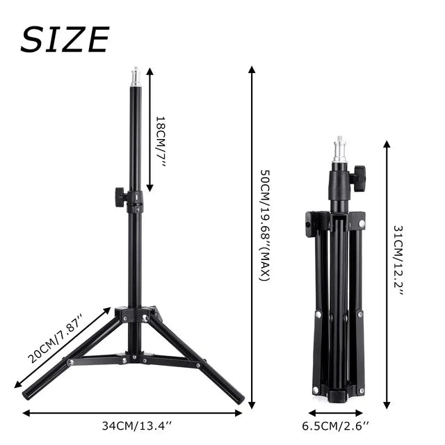 LED Selfie Ring Light with Remote & Tripod Stand