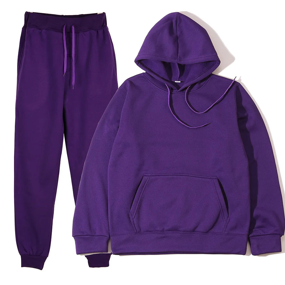 Men's Sports Suits Fashion Tracksuit Women Hoodies + Pants Two Pieces Sets Running Casual Sweatshirts Sweatpants Men's Clothing