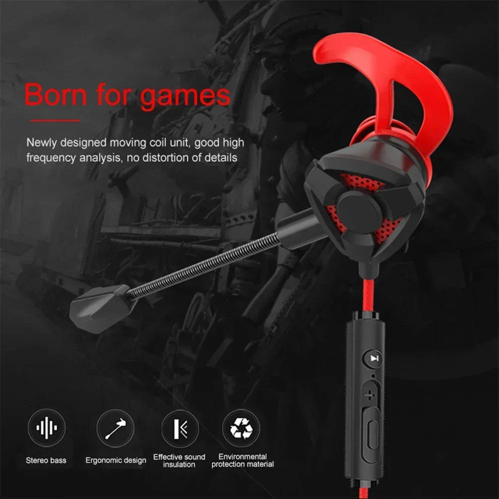 VIKEFON Pro Gaming Earbuds with Mic — Wired In-Ear for PS4, PUBG & CSGO