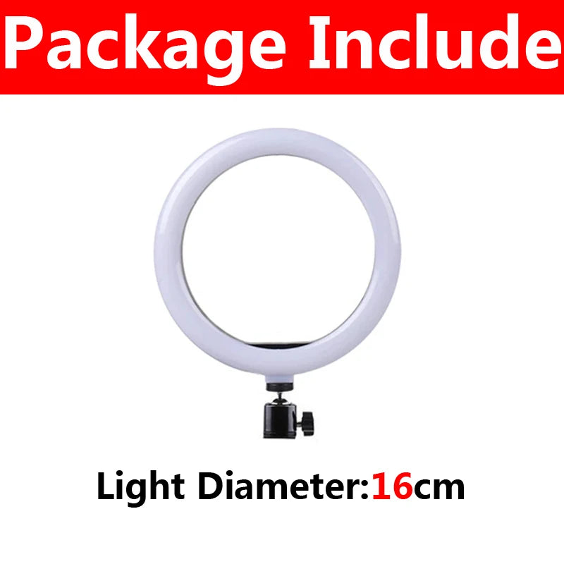 Dimmable USB Ring Light with Phone Holder - Makeup & Live Streaming
