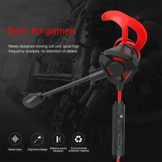 VIKEFON In-Ear Gaming Earbuds with Mic — Wired 3.5mm for PS4, PUBG & Mobile