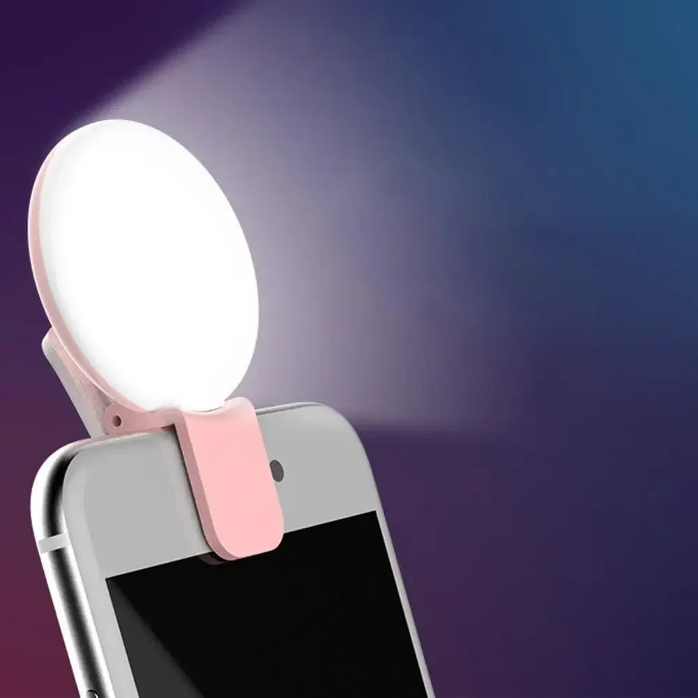 Clip-On Phone Selfie Ring Light - 3 Brightness Levels