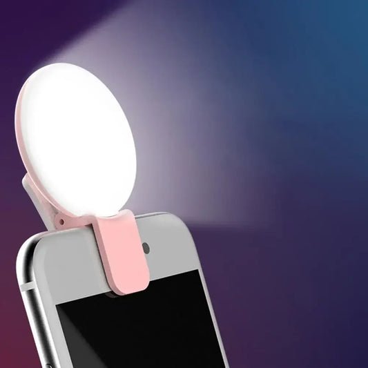 Clip-On Phone Selfie Ring Light - 3 Brightness Levels