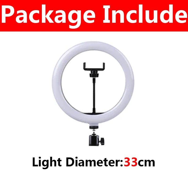 Dimmable USB Ring Light with Phone Holder - Makeup & Live Streaming