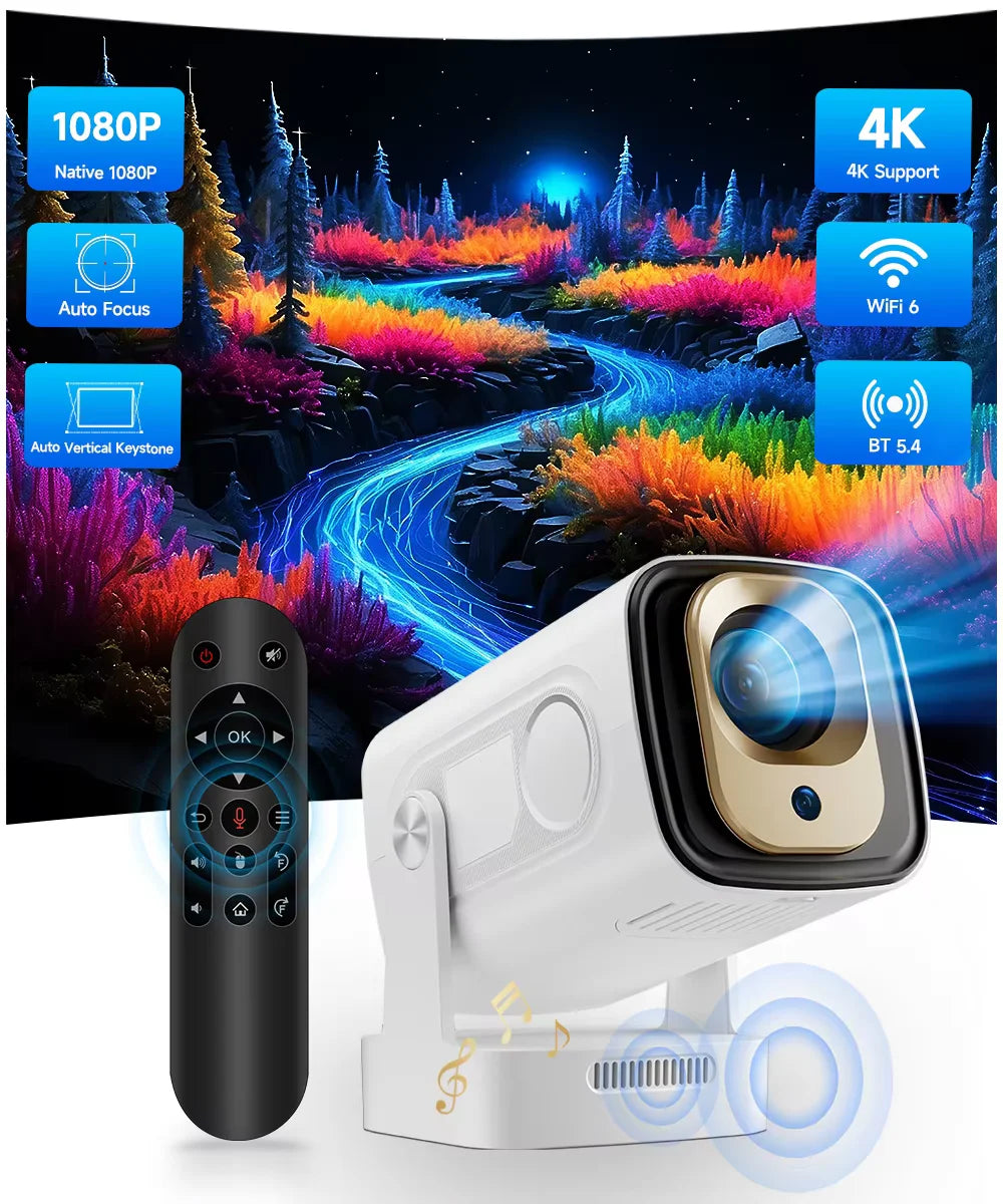 Magcubic HY310 Home Projector — 1080P 4K, Android 11, Air Mouse & Voice Assistant
