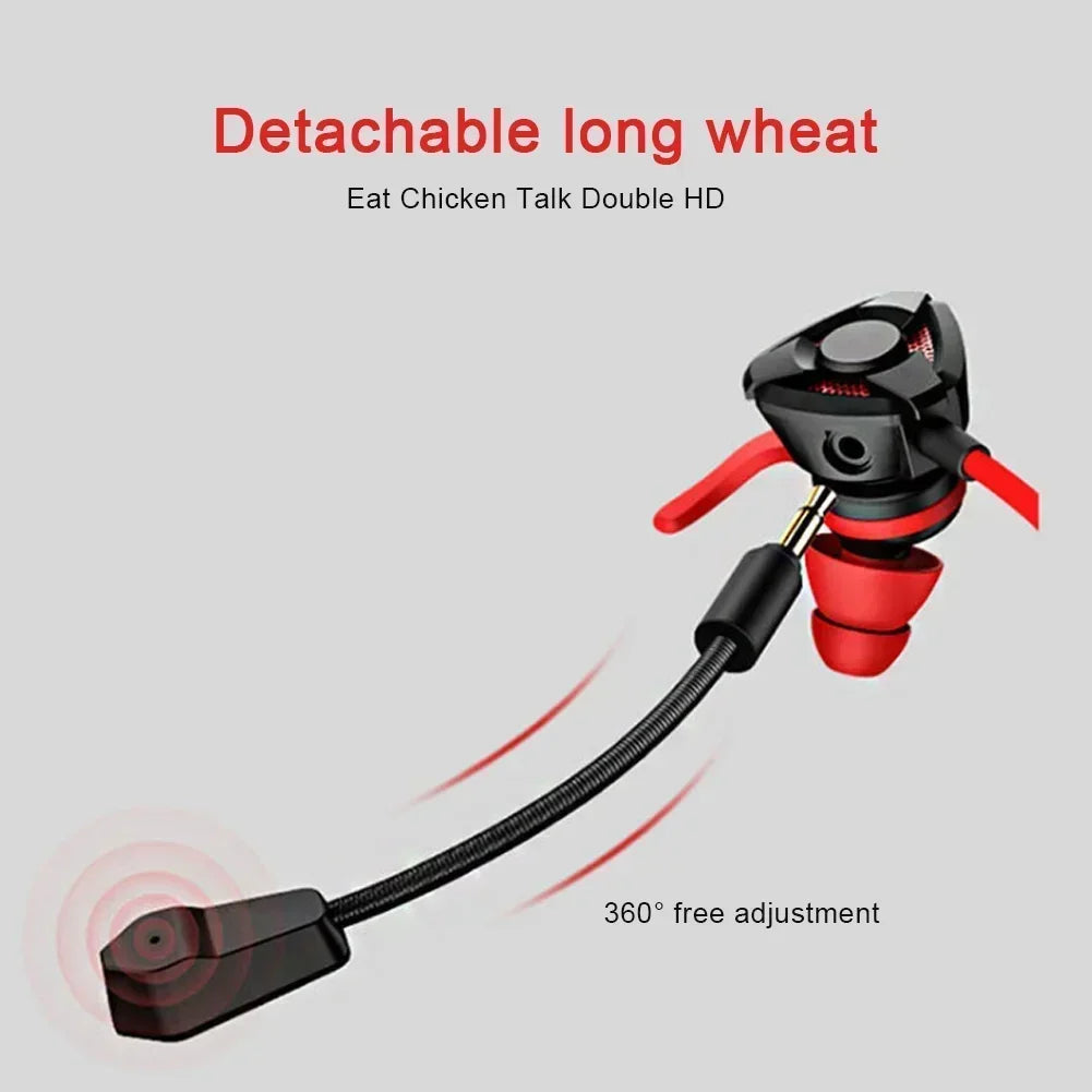 VIKEFON In-Ear Gaming Earbuds with Mic — Wired 3.5mm for PS4, PUBG & Mobile