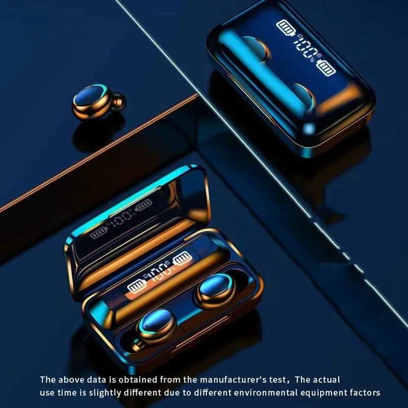 F9 TWS Wireless Earbuds — LED Display, Noise Reduction, Waterproof Bluetooth 5.0
