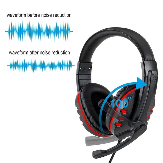 Wired Gaming Headset with Noise-Cancelling Mic — 3.5mm for PS4, PC & Mobile