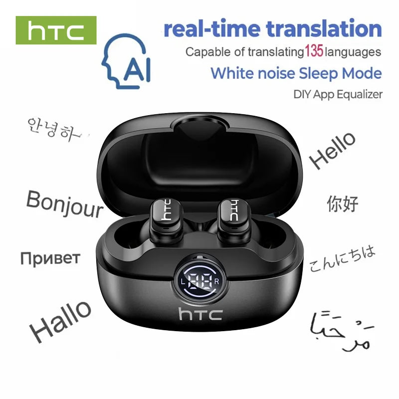 HTC NE79 Wireless Earbuds - Bluetooth 6.0 with LED Display